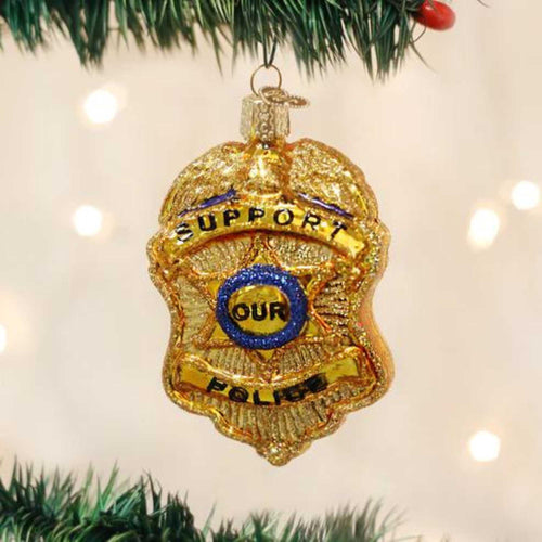 Old World Christmas Police Badge - - SBKGifts.com