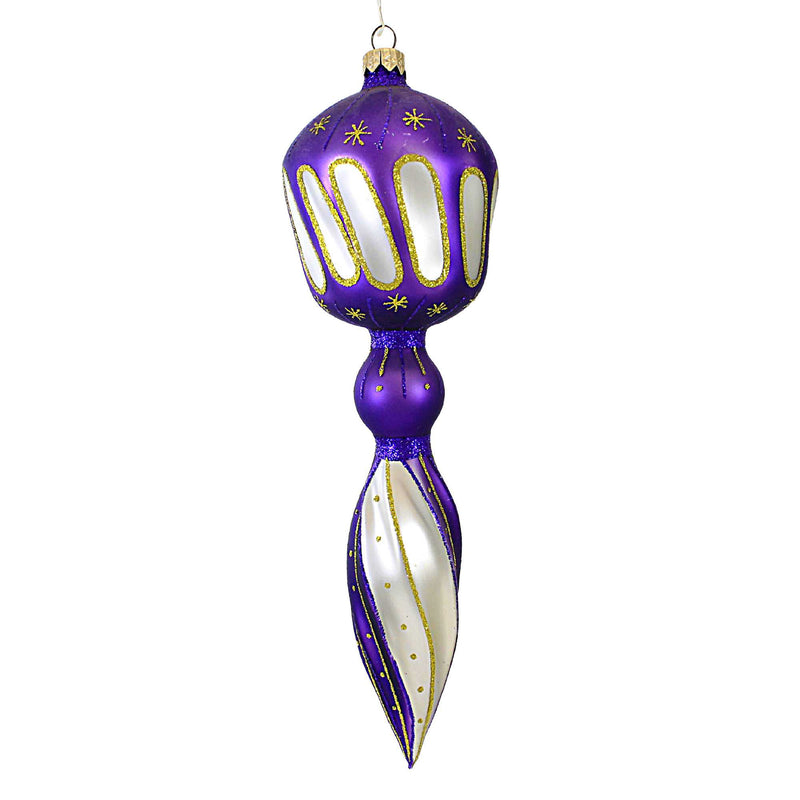 Larry Fraga Designs Regency - 1 Ornament 10.5 Inch, Glass - Drop Ornament Christmas 376 (13792)