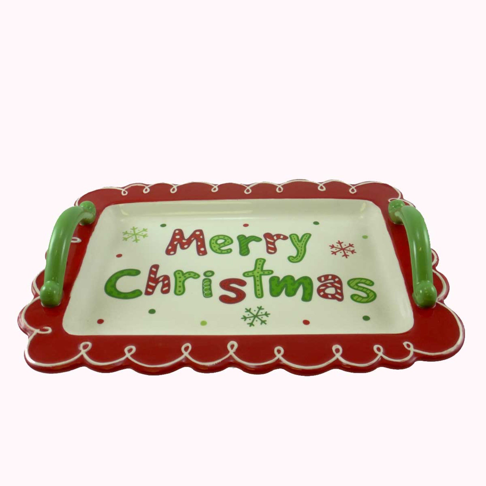 Tabletop Merry Christmas Platter Ceramic Entertain Party 1125126
