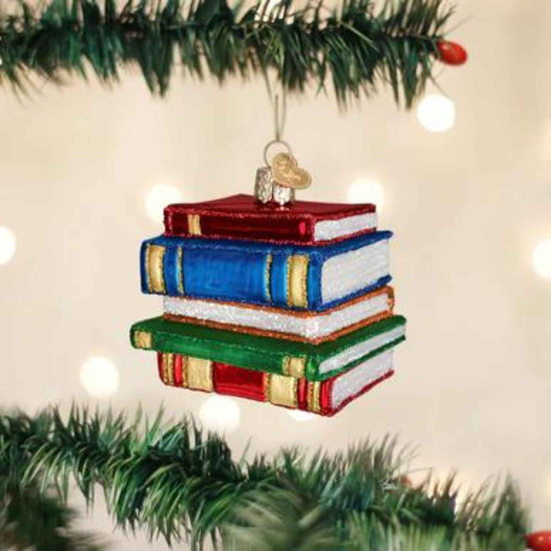 Old World Christmas Stack Of Books - - SBKGifts.com
