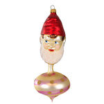 Larry Fraga Designs Elf On Spinning Top - 1 Ornament 6.25 Inch, Glass - Christmas Ornament 5030 (16284)