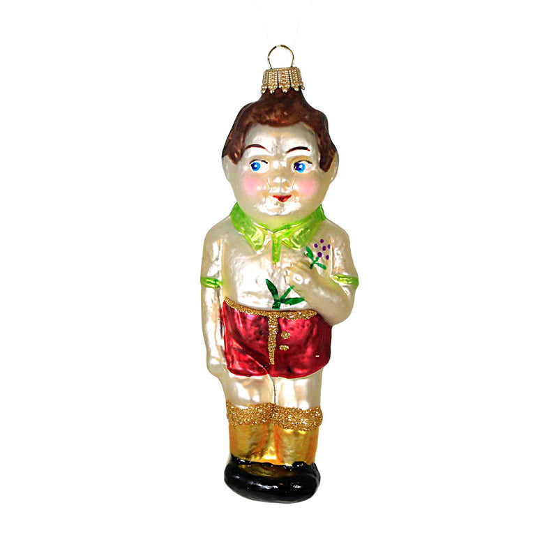 Larry Fraga Designs Courtship - 1 Ornament 5.25 Inch, Glass - Christmas Ornament Boy Love 5053 (16609)