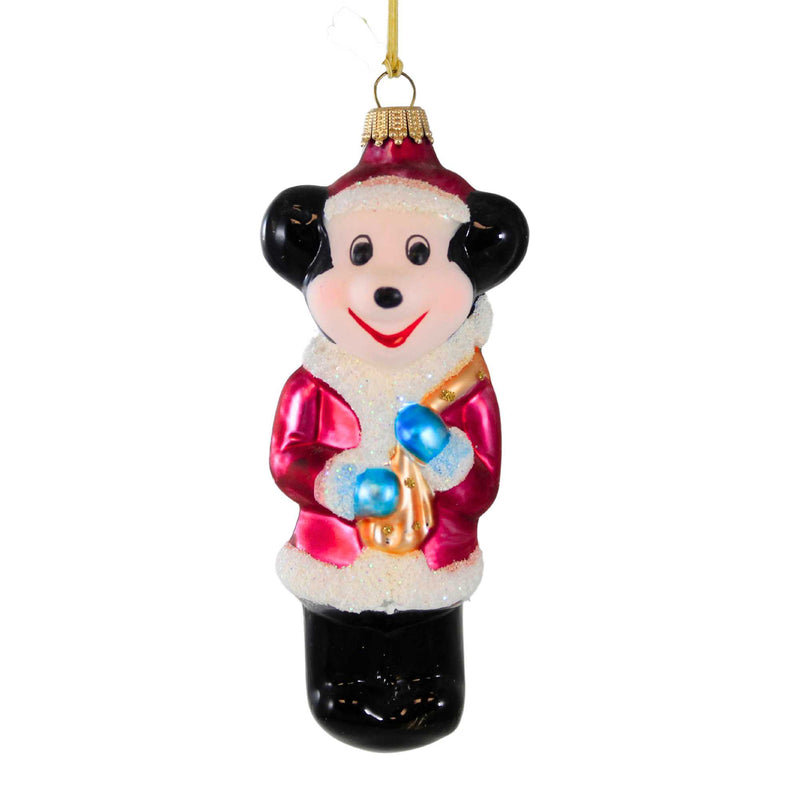Larry Fraga Designs Big M Mouse - 1 Ornament 5.25 Inch, Glass - Christmas Ornament Santa 5080 (16734)