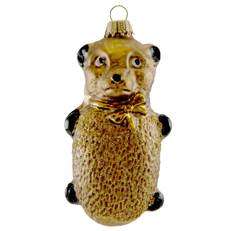 Larry Fraga Designs Sparkle Bear - 1 Ornament 4 Inch, Glass - Christmas Ornament Teddy 5105 (16738)