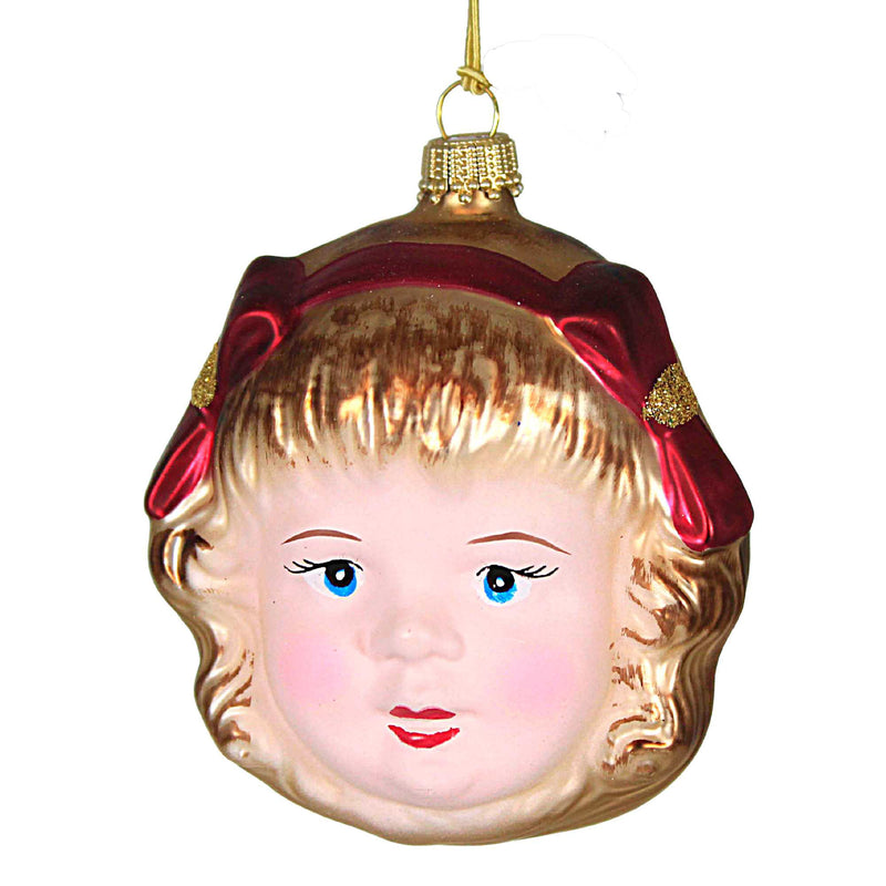 Larry Fraga Designs Peaches And Cream - 1 Ornament 3.25 Inch, Glass - Christmas Ornament Girl 5097 (16744)