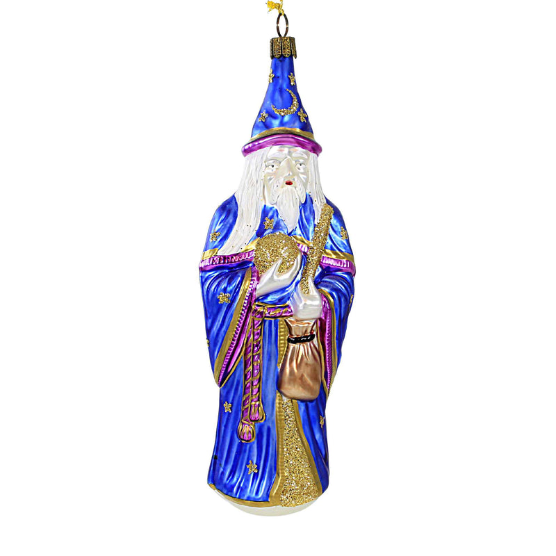 Larry Fraga Designs The Wizard - 1 Ornament 8.25 Inch, Glass - Christmas Ornament Crystal Ball 9013 (18856)