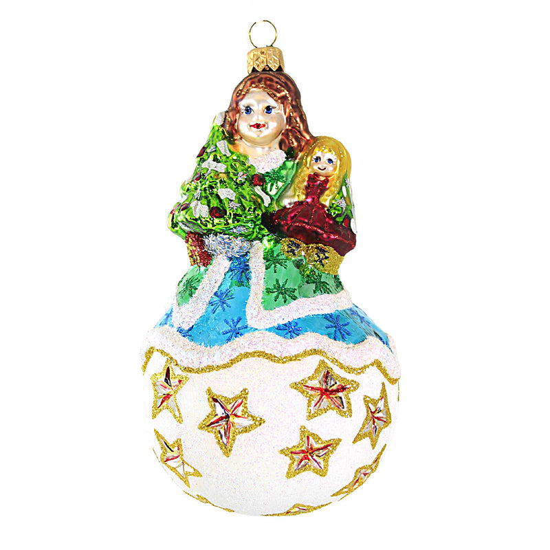Larry Fraga Designs Monica - 1 Ornament 6 Inch, Glass - Ornament Christmas Doll 2052 (18884)