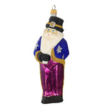 Larry Fraga Designs Santa With Silver Stars - 1 Ornament 7.5 Inch, Glass - Ornament Patriotic 2234 (18965)