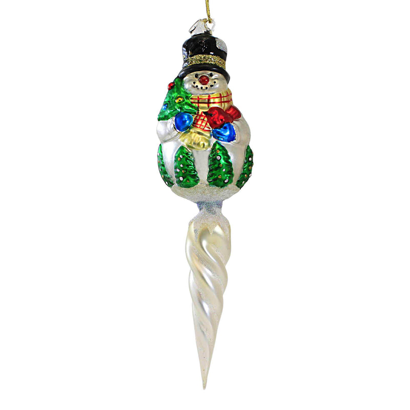 Craftoutlet.Com Snowman With Twist - One Ornament 10.25 Inch, Glass - Christmas Red Bird Tree Mg004 (19363)