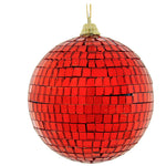 Craftoutlet.Com Red Mirror Ball - One Ornament 4 Inch, Foil - Ornament Disco 25642 (19502)