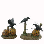 Department 56 Villages Halloween Ravens Set/2 - Two Halloween Village Figurines 3.0 Inch, Resin - Halloween Village 4030786 (20856)