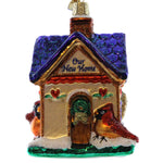 Old World Christmas 4.75 Inch Our New Home Glass Ornament House Cardinal 20052 (23018)
