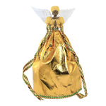 Serenity Treetop Gold - One Angel Tree Topper 12.5 Inch, Plastic - Dark Skin Angel 19212 (24180)