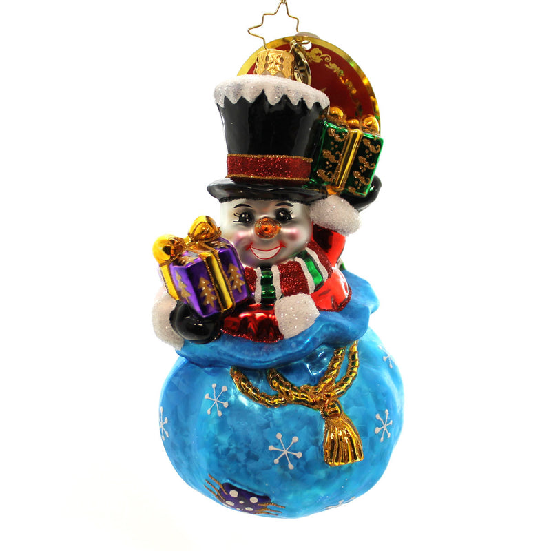 A Chilly Gift - 6 Inch, Glass - Snowman Holiday Presents 1017961 (24419)
