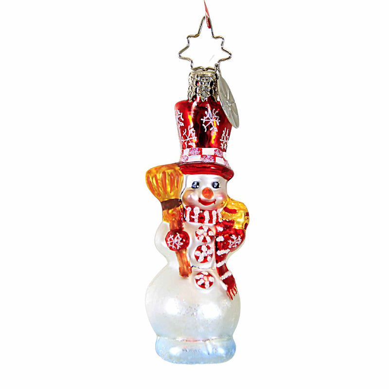 Christopher Radko Company Peppermint Pals - One Glass Ornament 3 Inch, Glass - Ornament Snowman 1011711 Tall (25403)