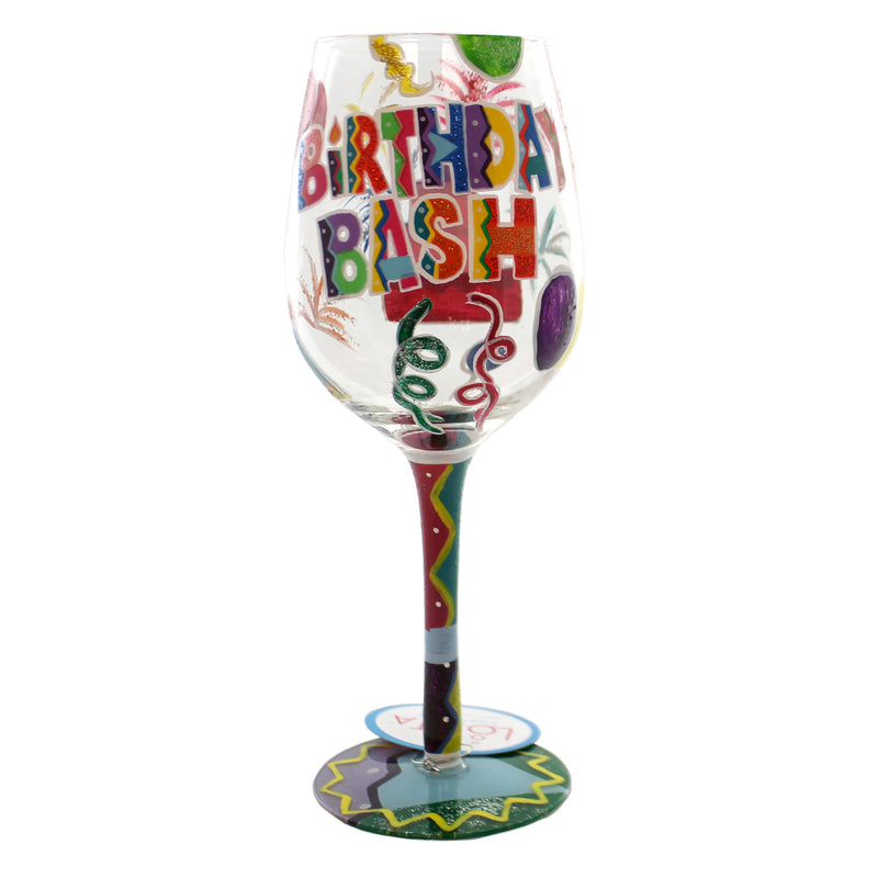 Birthday Bash - 9 Inch, Glass - Lolita Wine Glass Hand Painted 5526I (26790)