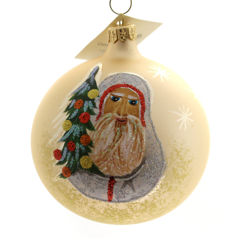 Christina's World Belsnickle Santa - 4.5 Inch, Glass - Ornament Santa Ball Gif536 (27602)