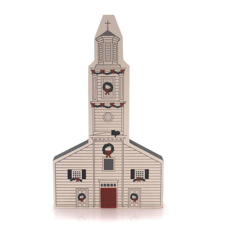 Cat's Meow Village St Johns Church - 1 Wood Building 7 Inch, Wood - Limited Ed New Old Stock Nos Colonial Virginia Pine Ox90-02 (29147)