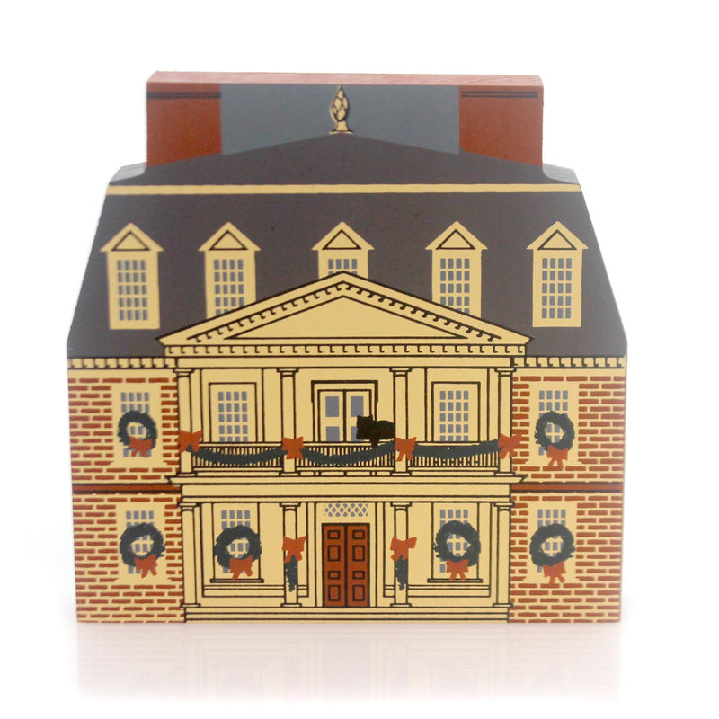 Cat's Meow Village Shirley Plantation - 1 Wood Building 4.5 Inch, Wood - Limited Ed New Old Stock Nos Colonial Virginia Pine Ox90-04 (29149)