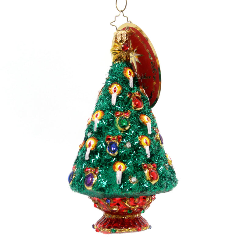 Christopher Radko Jeweled Spruce Glass Christmas Tree Candles 1018613 (31568)