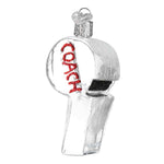 Old World Christmas Coach's Whistle - 1 Ornament 3.25 Inch, Glass - Ornament Sports Fitness Trainer 36205 (33125)