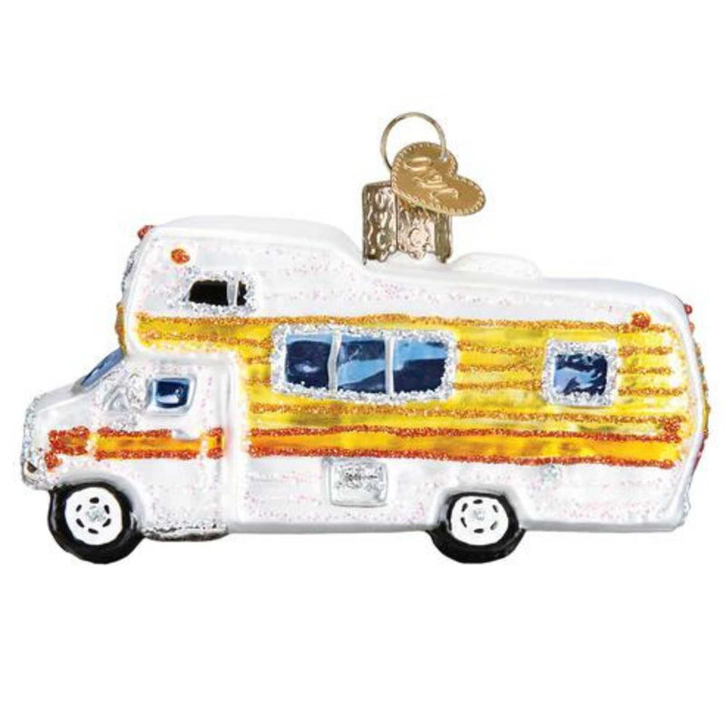 Old World Christmas Classic Motorhome - One Ornament 2 Inch, Glass - Vacation Travel Class C 46069 (33736)