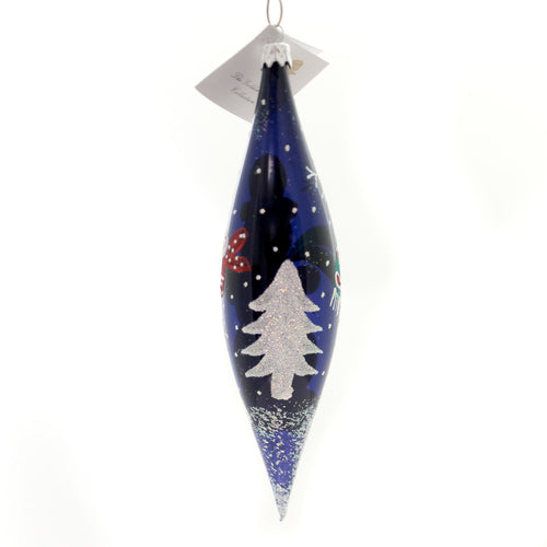 Golden Bell Collection Teardrop With Snowman - - SBKGifts.com