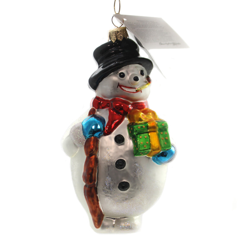 Christopher Radko Mr. Iceburg. Glass Hand Signed Snowman Ornament 99Sp51. (36351)