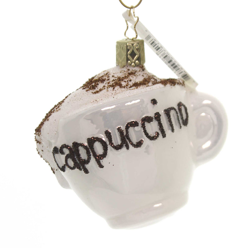Cappuccino Cup - 3 Inch, Glass - Ornament Latte Coffe Beverage 10196S018 (37404)
