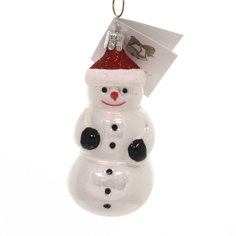 Carrot Nose Snowman - 3.5 Inch, Glass - Ornament Czech Christmas Frosty Sn237 (38516)