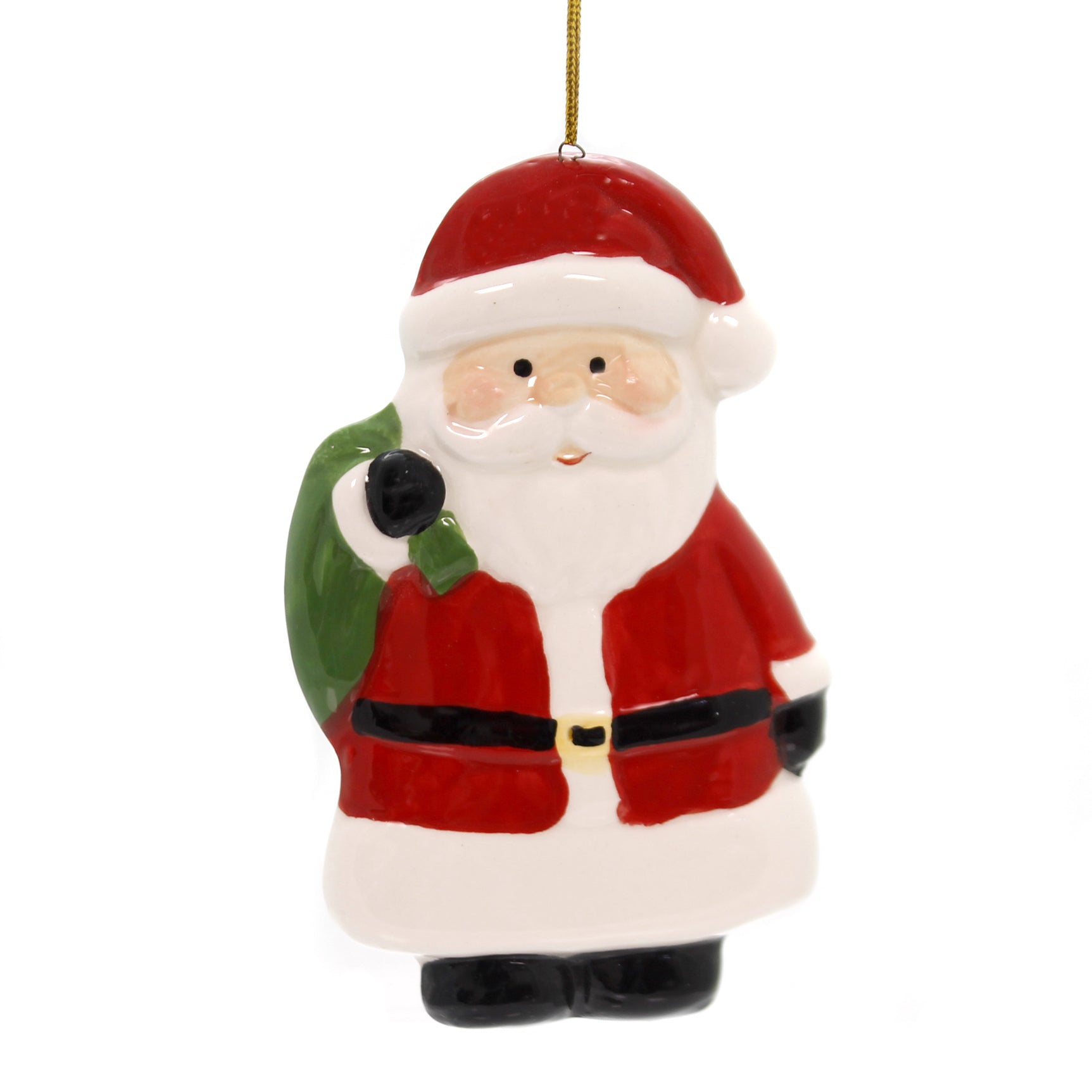 Holiday Ornaments Santa Ceramic Ornament Ceramic Tree Gift Bag