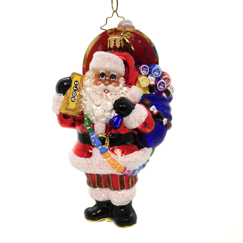Santa Has A Sweet Tooth - 5 Inch, Glass - Tootsie Roll 1019633 (40478)