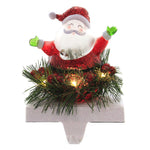 Christmas Santa Stocking Holder Led Acrylic Mantel Fireplace 31250 (42063)