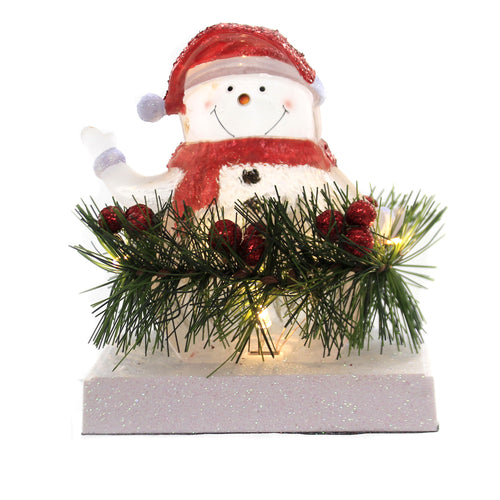Christmas Led Snowman Stocking Holder - - SBKGifts.com