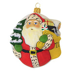 Vaillancourt Folk Art Santa W/ Snowsuit Baby - 1 Ornament 3.75 Inch, Glass - Vaillancourt Jingle Ball Or19506 (42155)