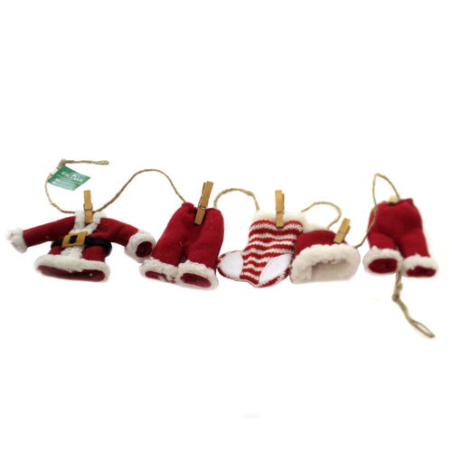 Holiday Ornament Santa Suit Novelty Garland - - SBKGifts.com