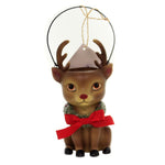 Christmas Reindeer Bucket Head Polyresin Wire Handle Wreath Tj8682 (43145)