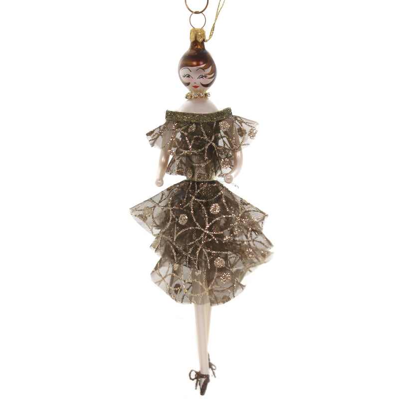 De Carlini Lady In Bronze Dress Glass Italian Christmas Do7644 (43651)