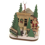 Ginger Cottages Christmas Tree Lot - One Ornament 4 Inch, Wood - Ornament Santa Trailer 80027 (45795)