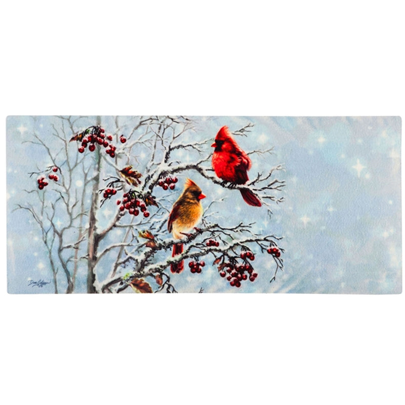 Home & Garden Winter Cardinals Mat Rubber Sassafras 431721 (46078)