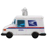 Old World Christmas 2.25 Inches Tall Usps Mail Truck Glass Couriers Postal 46086 (46286)