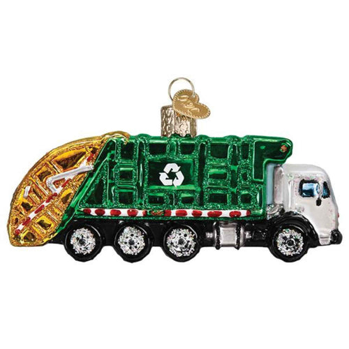 Old World Christmas Garbage Truck - - SBKGifts.com