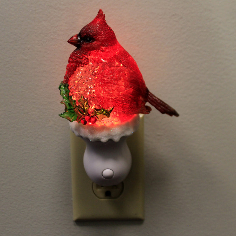 Christmas Cardinal Swirl Nightlight - - SBKGifts.com