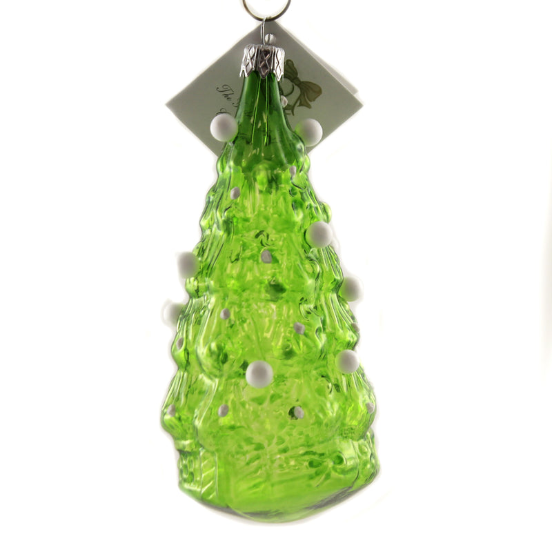 Green Christmas Tree W/ Decor - 1 Ornaments 5 Inch, Glass - Ornament Czech Decorate Ball Nva033 (46506)
