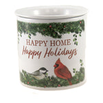 Happy Home Dip Chiller - One Container With Insert 5.5 Inch, Ceramic - Red Bird Cardinal Christmas 55788 (46776)