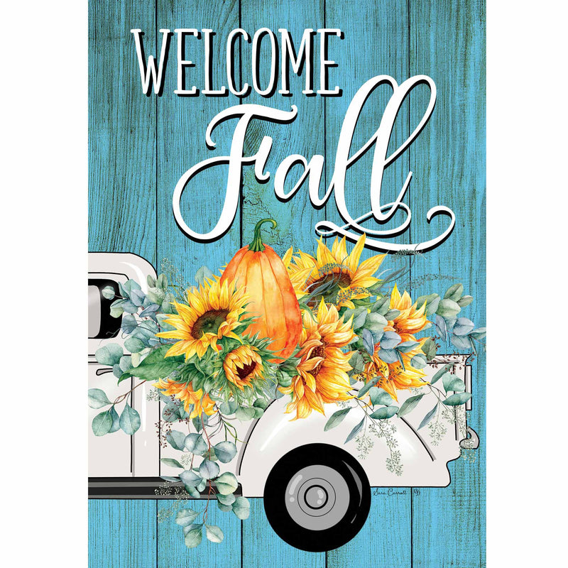 Floral Truck Flag - One Garden Flag 18 Inch, - Double Sided Sunflowers 4387Fm (47001)