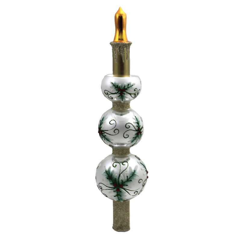 Christina's World 3 Tiered Holly Lace & Candle Tree Topper Finial Floral Fin108 (47198)