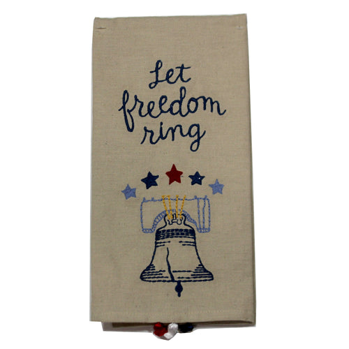 Primitives By Kathy Liberty Bell Dish Towel - - SBKGifts.com