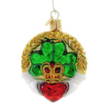 Old World Christmas Claddagh - One Ornament 3.25 Inch, Glass - Saint Patricks Day Clover 36081 (48857)