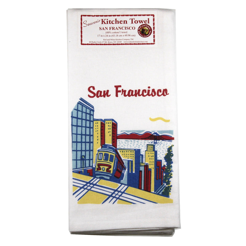 Decorative Towel San Fran Cable Car/ Gayest Spot - - SBKGifts.com